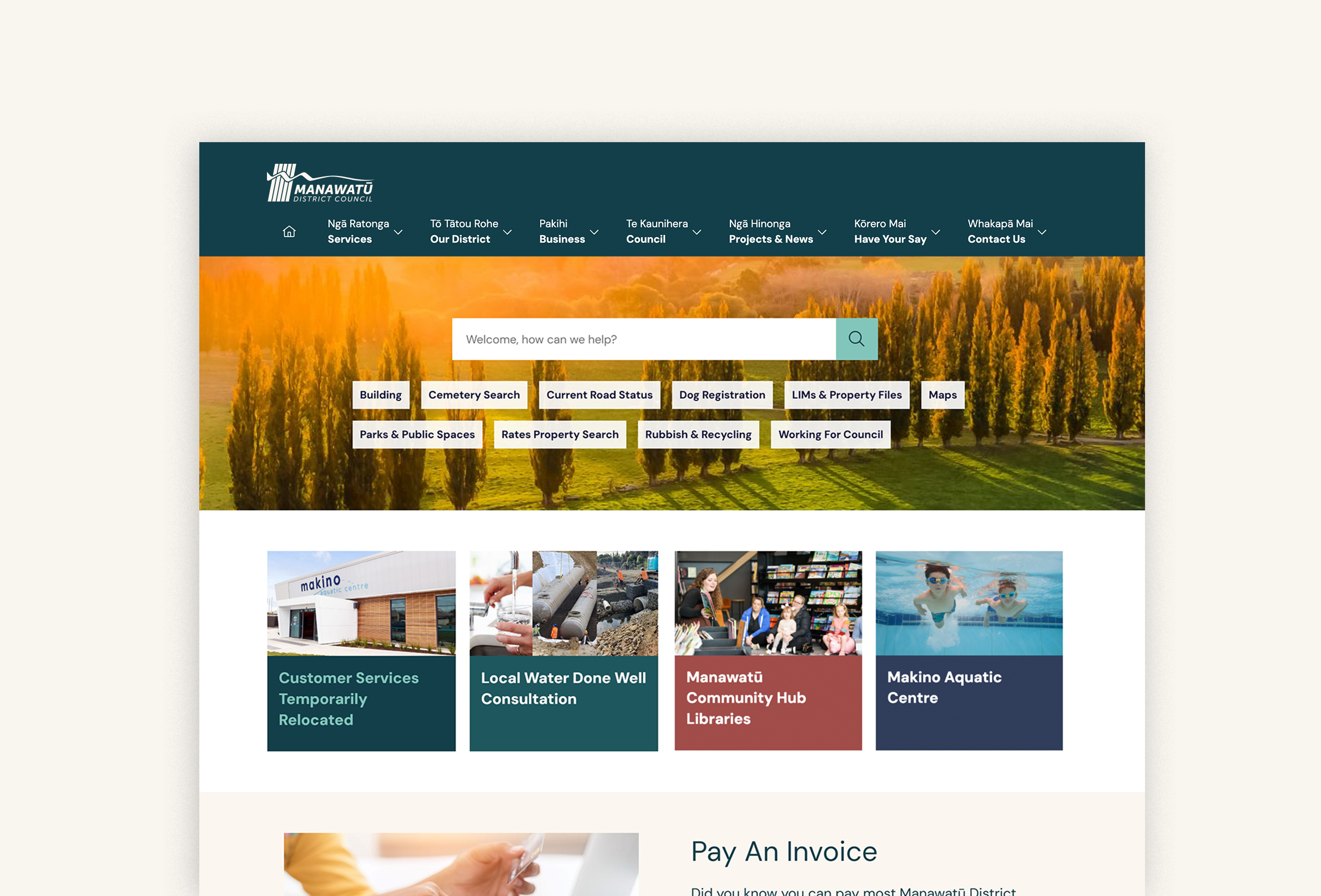 Manawatū District Council website redesign